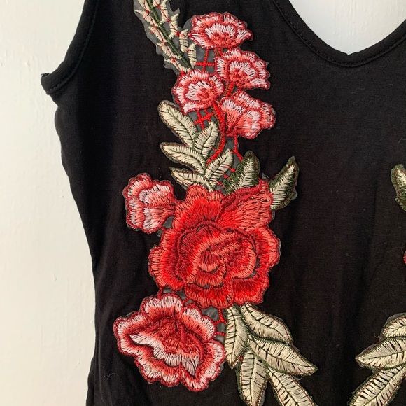 Promesa Embroidered Floral Bodysuit Sz S - Picture 3 of 6